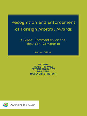 cover image of Recognition and Enforcement of Foreign Arbitral Awards